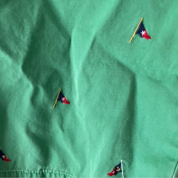 Polo Ralph Lauren Nautical Flag Embroidered Green Chino Shorts - Picture 2 of 5